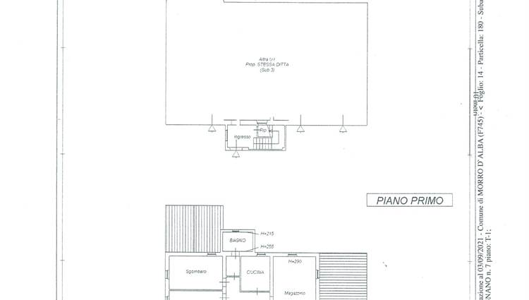 Planimetria piano primo